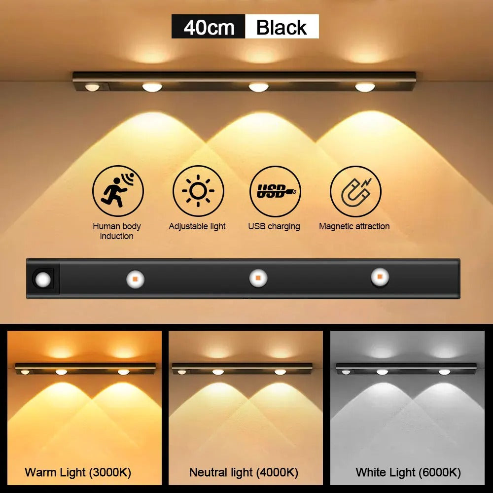 USB Motion Sensor LED Light - Ultra Thin, Wireless Night Light