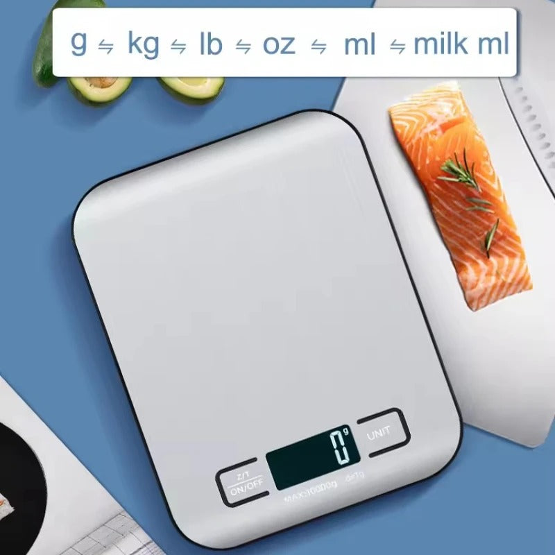 Stainless Steel Digital Kitchen Scale, 5kg/1g Capacity – For Food, Snacks & Baking.