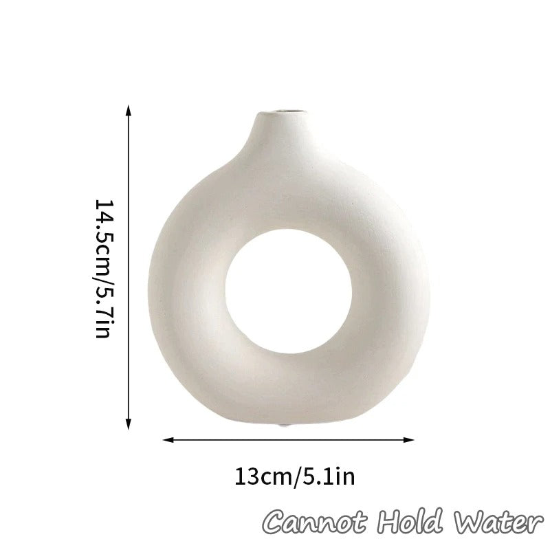 Imitation Ceramic White Vase – Decorative Flowerpot for Single Branch Arrangements