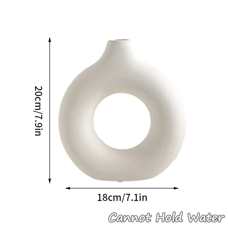 Imitation Ceramic White Vase – Decorative Flowerpot for Single Branch Arrangements
