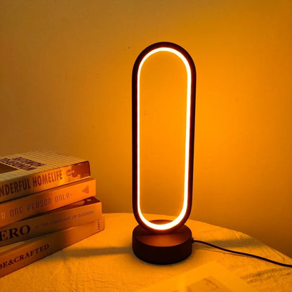 "3-Color LED Ring Bedside Lamp"