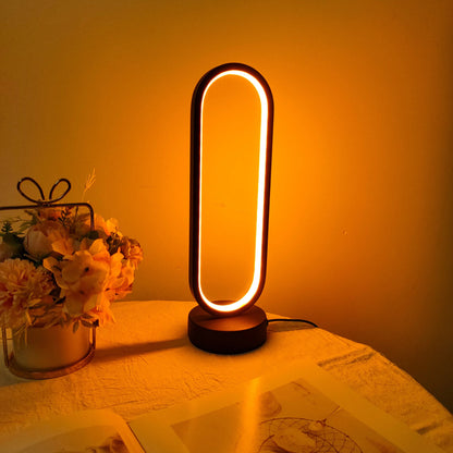 "3-Color LED Ring Bedside Lamp"