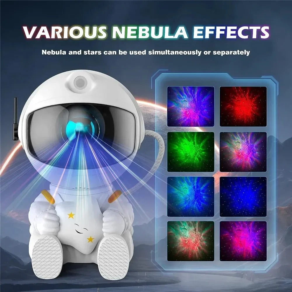 Galaxy Star Astronaut LED Night Light Projector – Starry Sky Lamp for Bedrooms, Room Decoration, and Children's Gifts