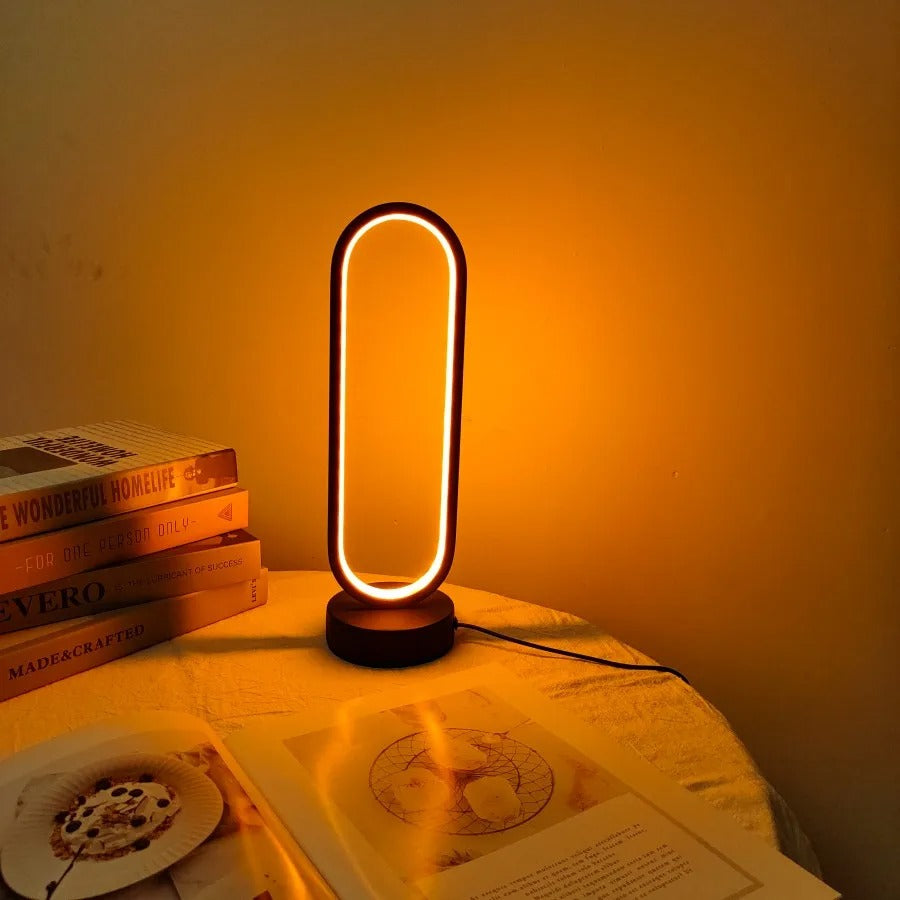 "3-Color LED Ring Bedside Lamp"