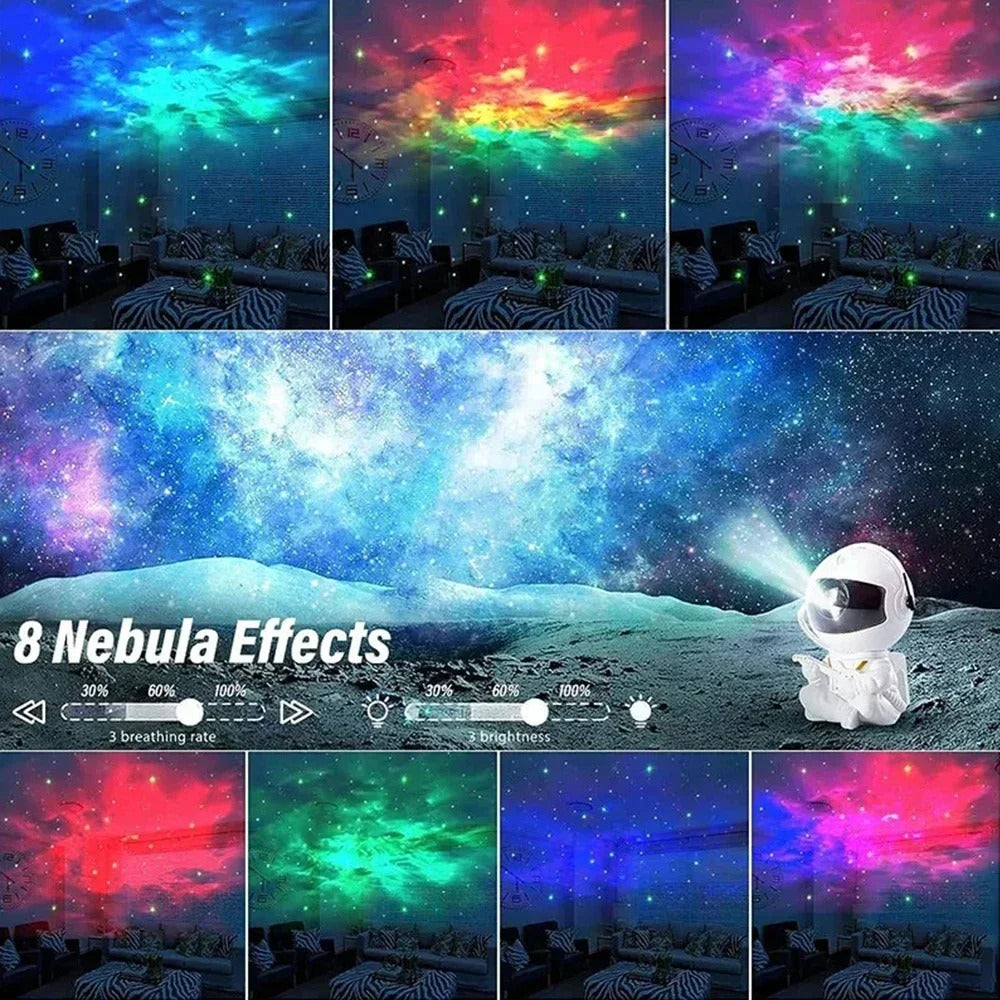 Galaxy Star Astronaut LED Night Light Projector – Starry Sky Lamp for Bedrooms, Room Decoration, and Children's Gifts