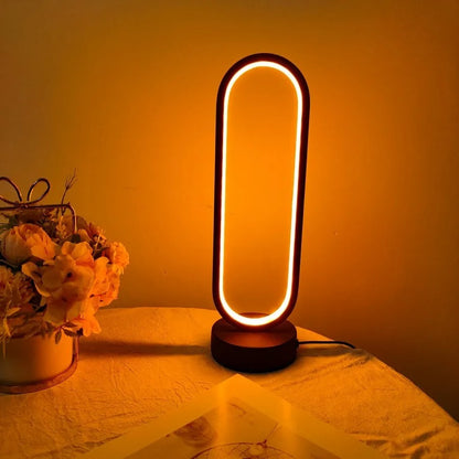 "3-Color LED Ring Bedside Lamp"